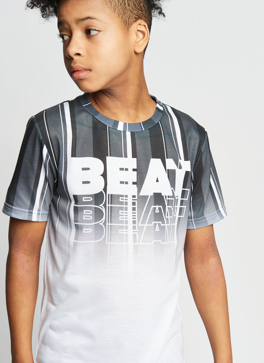 Header T Shirt Boys Black Sublimated Print Tee Kids Clothes