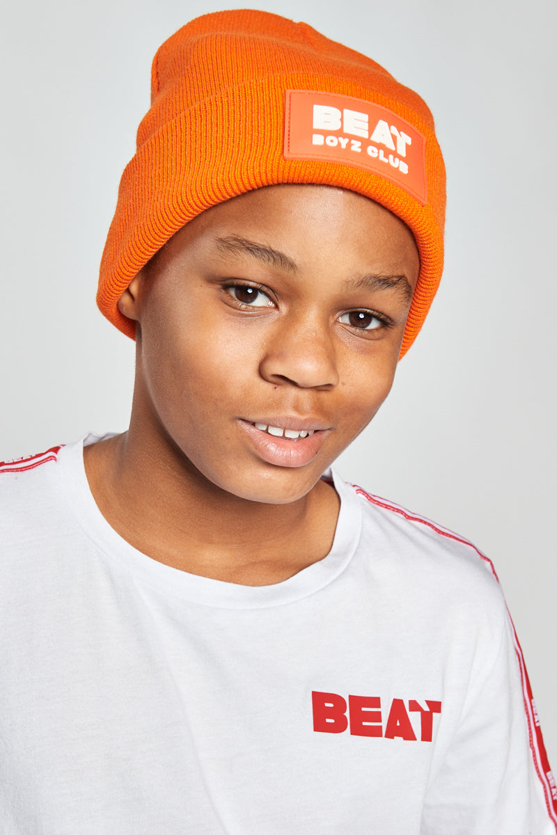 Kingpin Beanie Hat | Boys Orange Hat | Kids Clothes – Beat Boyz Club