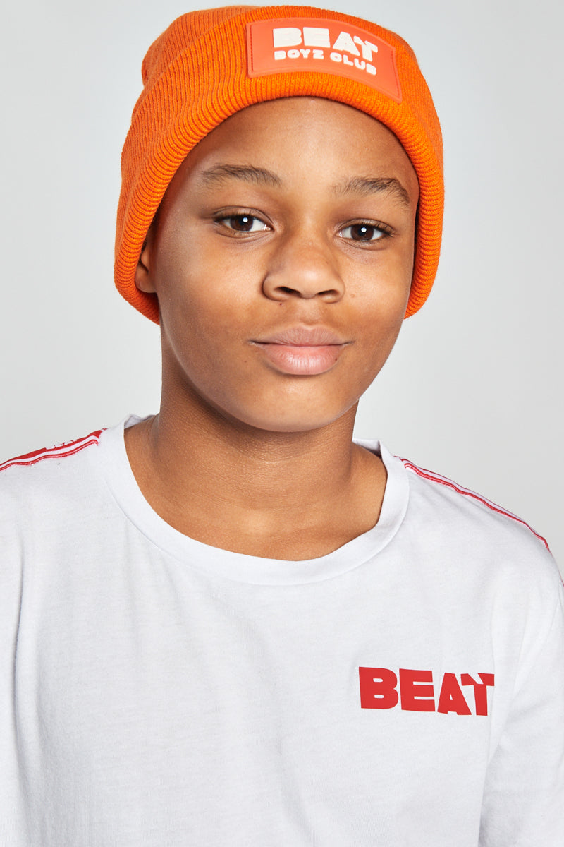 Kingpin Beanie Hat | Boys Orange Hat | Kids Clothes – Beat Boyz Club