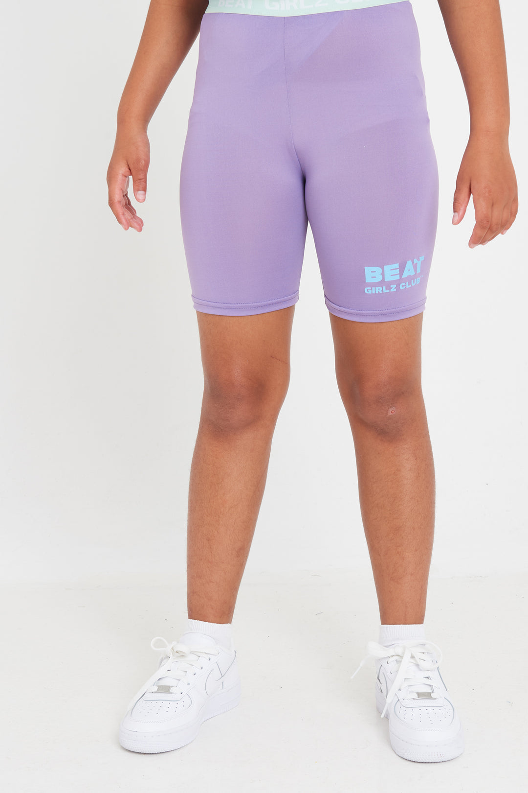 Back Flip Cycle Shorts Girls Lilac shorts Kids Streetwear Clothing Beat Boyz Club