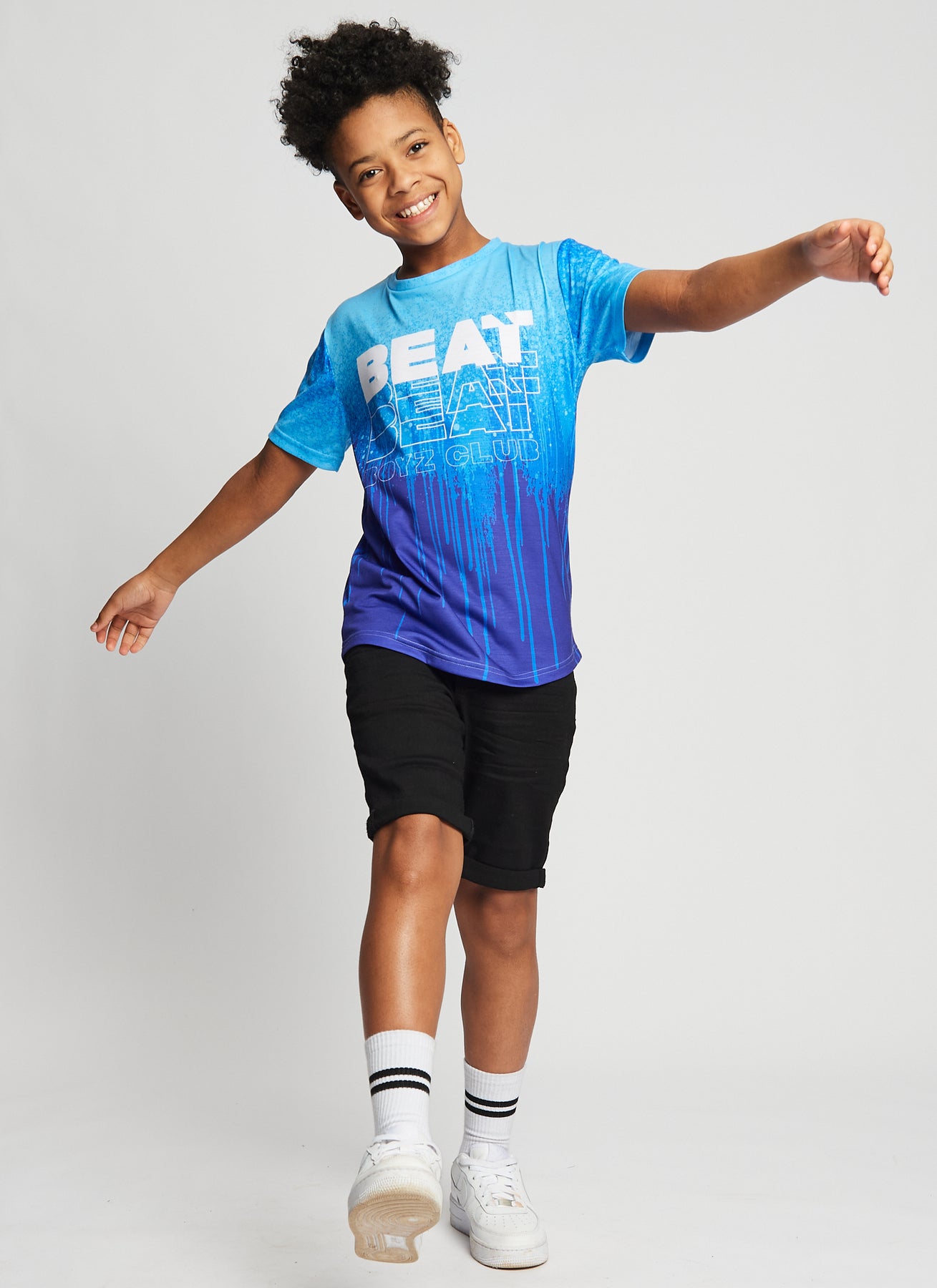 Drippy T Shirt | Boys Navy Blue Sublimated Print Tee | Kids Clothes ...