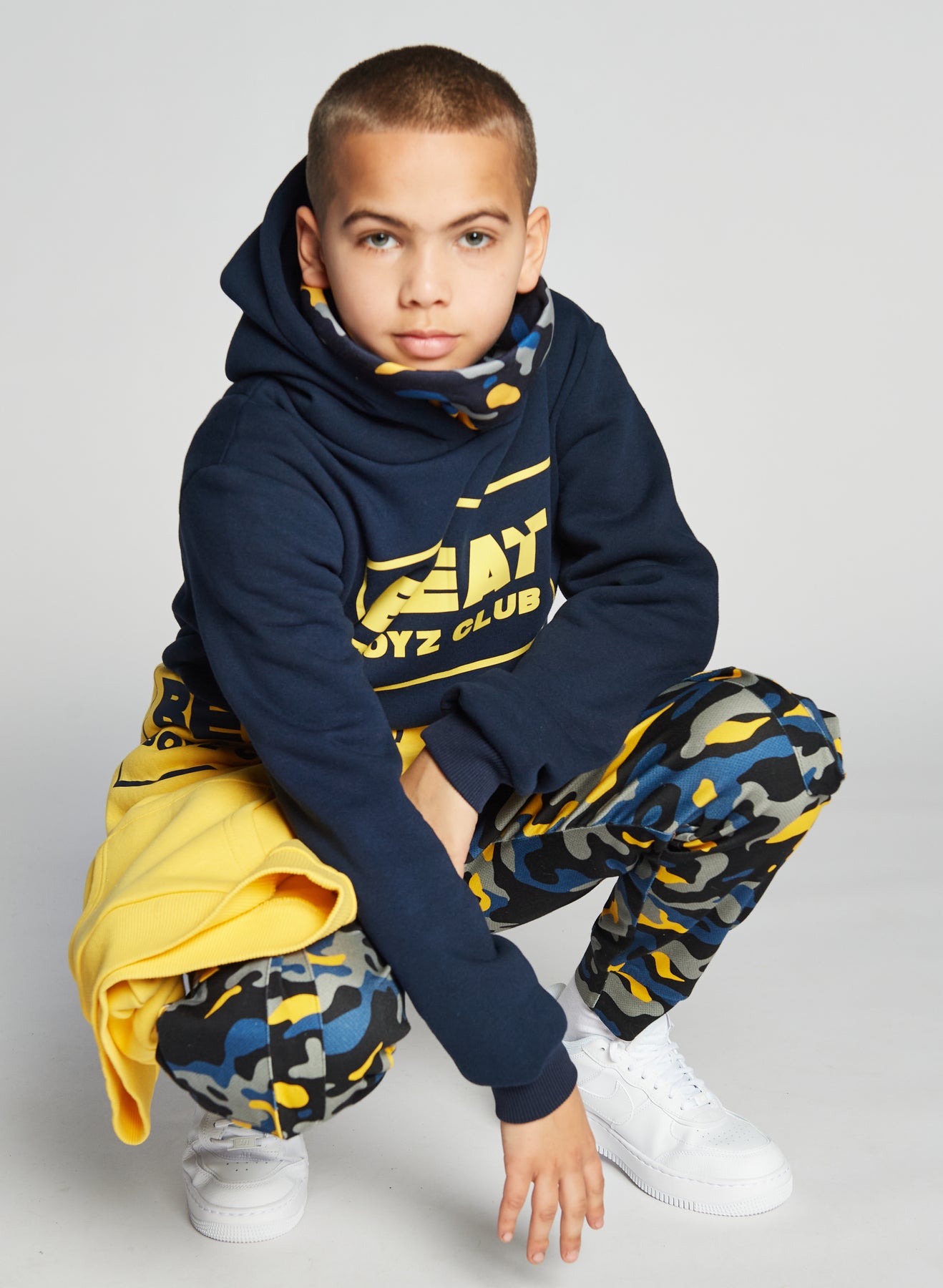 Dropster SNOODY™ | Boys Navy Hoodie With Face Cover | Kids Clothes ...