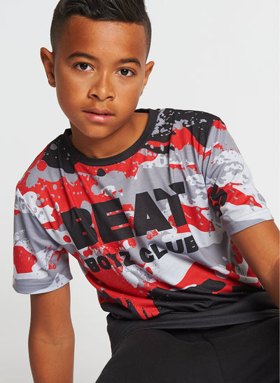 Beat Boyz Club Boys Streetwear Shredder Black Camo Graphic T Shirt
