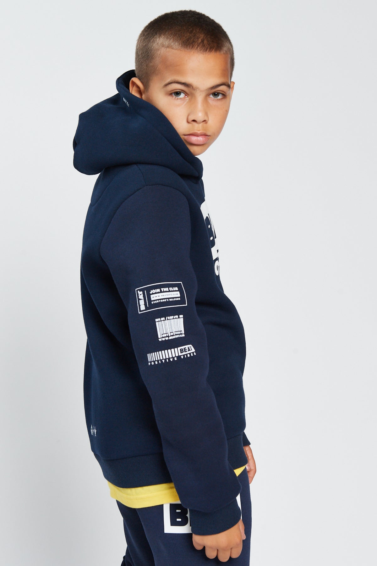 Carter Hoodie Kids Navy Sweat Youth Clothing Beat Boyz Club