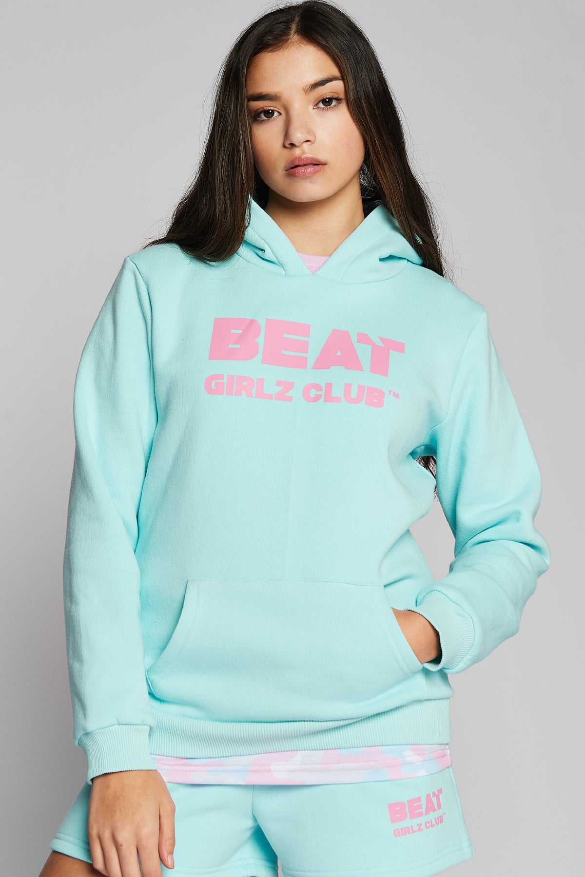 Miami Girls Hoodie | Kids Baby Blue Sweat | Youth Streetwear