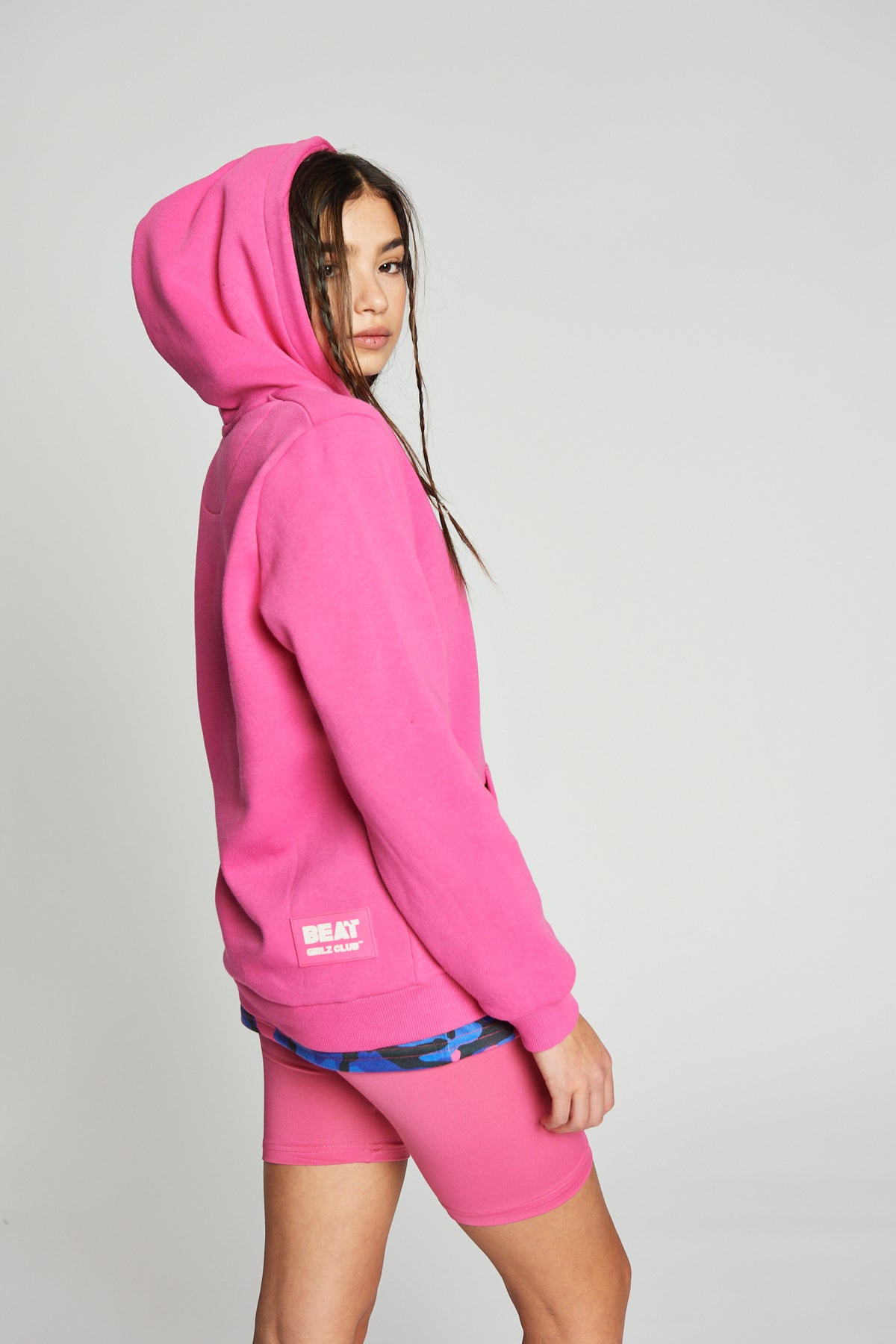 Aerial Girls Hoodie Kids Shocking Pink Sweat Youth Streetwear